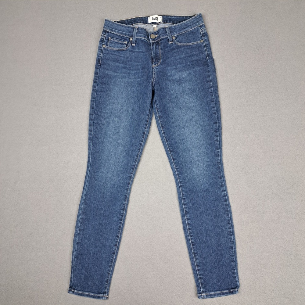 PAIGE Jeans Verdugo Ankle Women 28 Blue Denim Stretch Waist 29x28 Inseam Classic